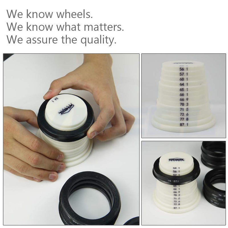 WHEEL CONNECT Hub Centric Rings, 73.1 to 60.1, Set of 4, ABS Plastic Hubrings, O.D:73.1-I.D:60.1mm. P - Image 5